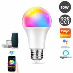 E27 10w A60 Led SMART WIFI RGB+CCT PRTXX5 (220v)