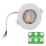 Foco LED Orientável 3W-7W 3000K-4000K-6500K 38° 90x68x25mm Branco PRT614